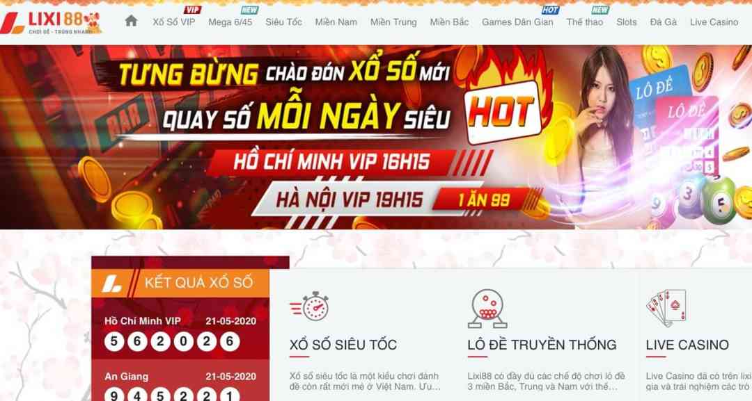 Lixi88 - Web xổ số trực tuyến ấn tượng